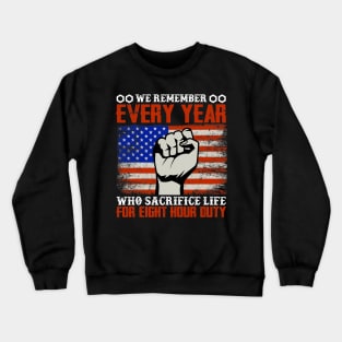 Labor Day Happy Union Worker Patriotic Skilled Funny Novelty Crewneck Sweatshirt